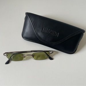 rare vintage moschino green tinted mini sunglasses